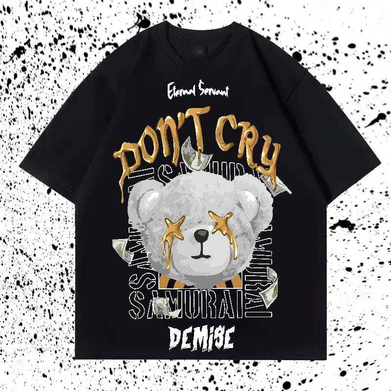 Camiseta 'Don't Cry' oso dorado