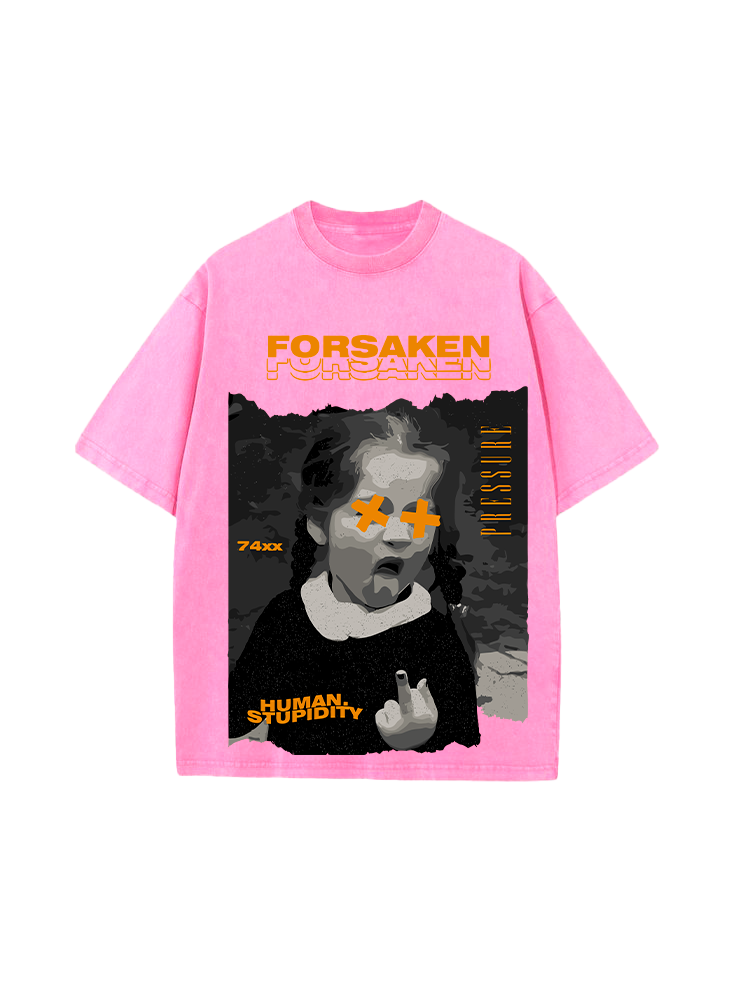 Camiseta Rosa Gráfica 'Forsaken'