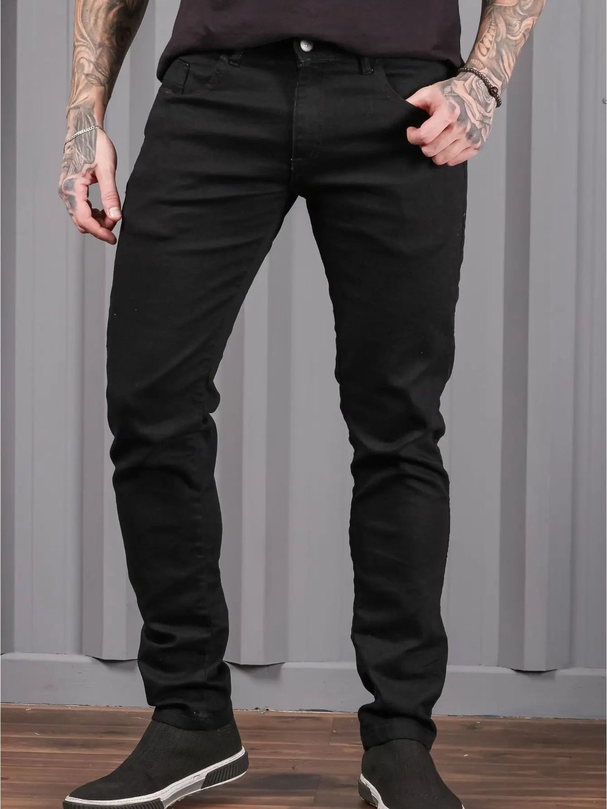 Calça Jeans Preta Masculina