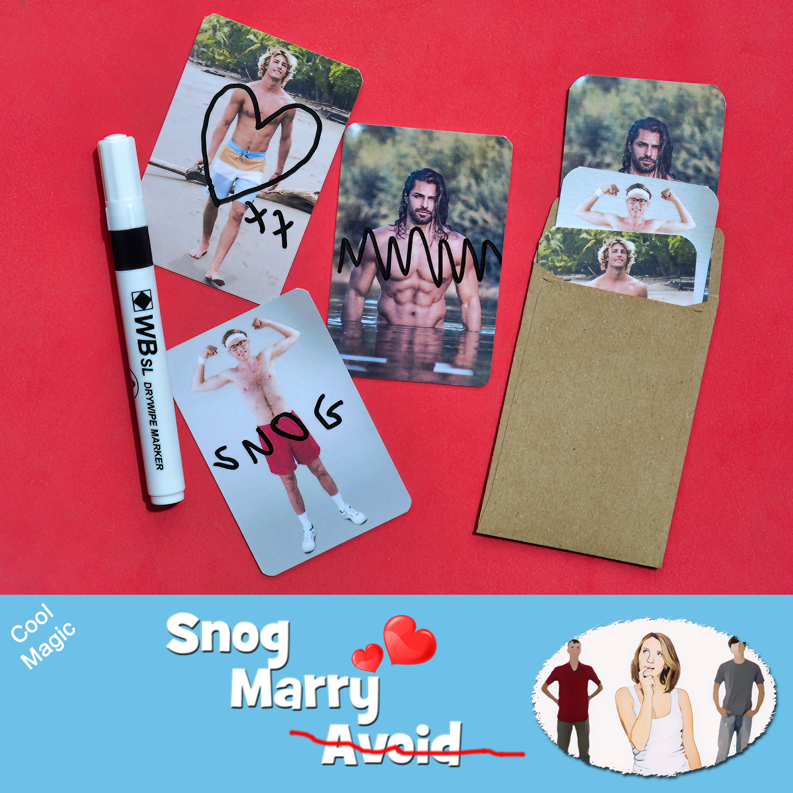 Snog Marry Avoid - Male Cards