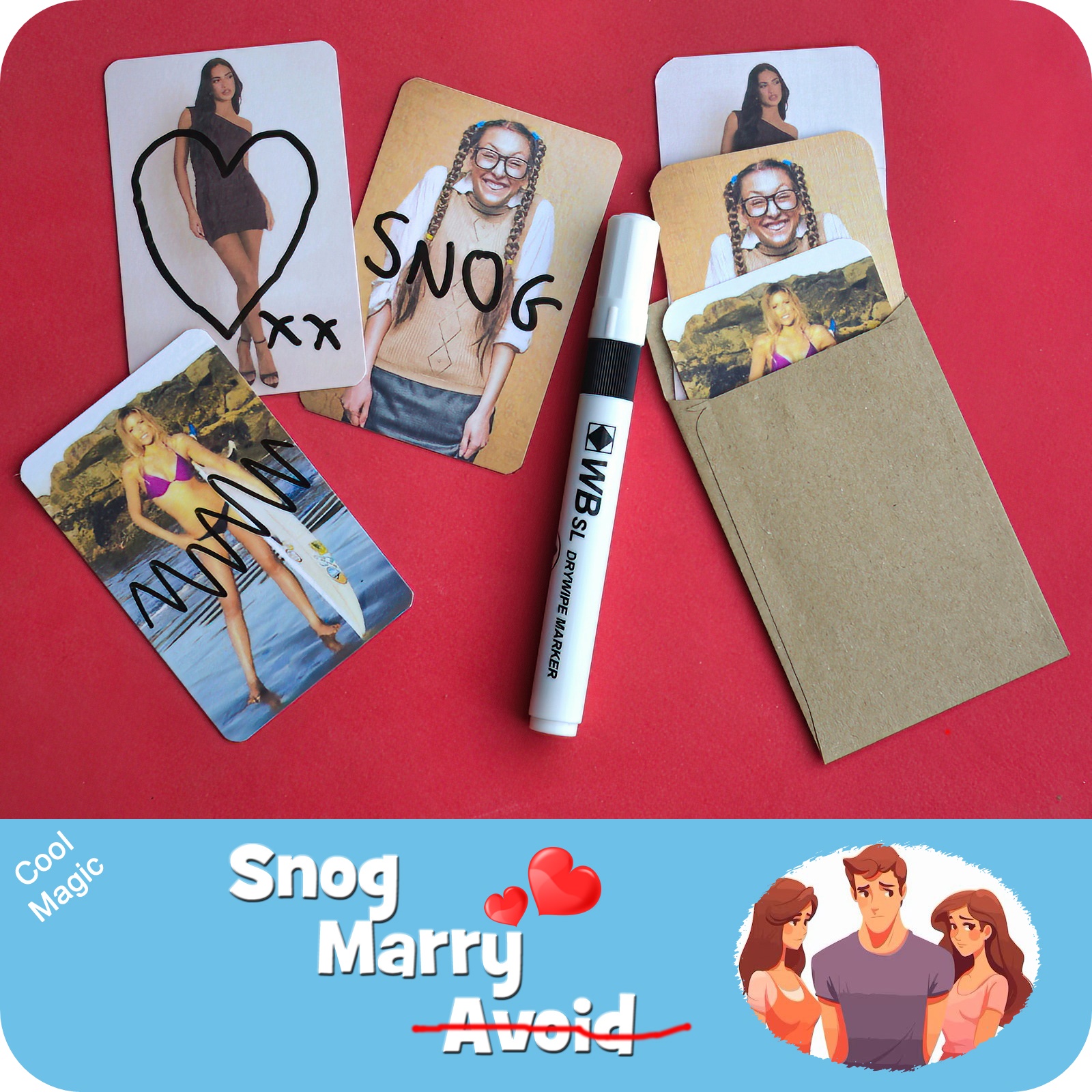 Snog Marry Avoid - Female Cards