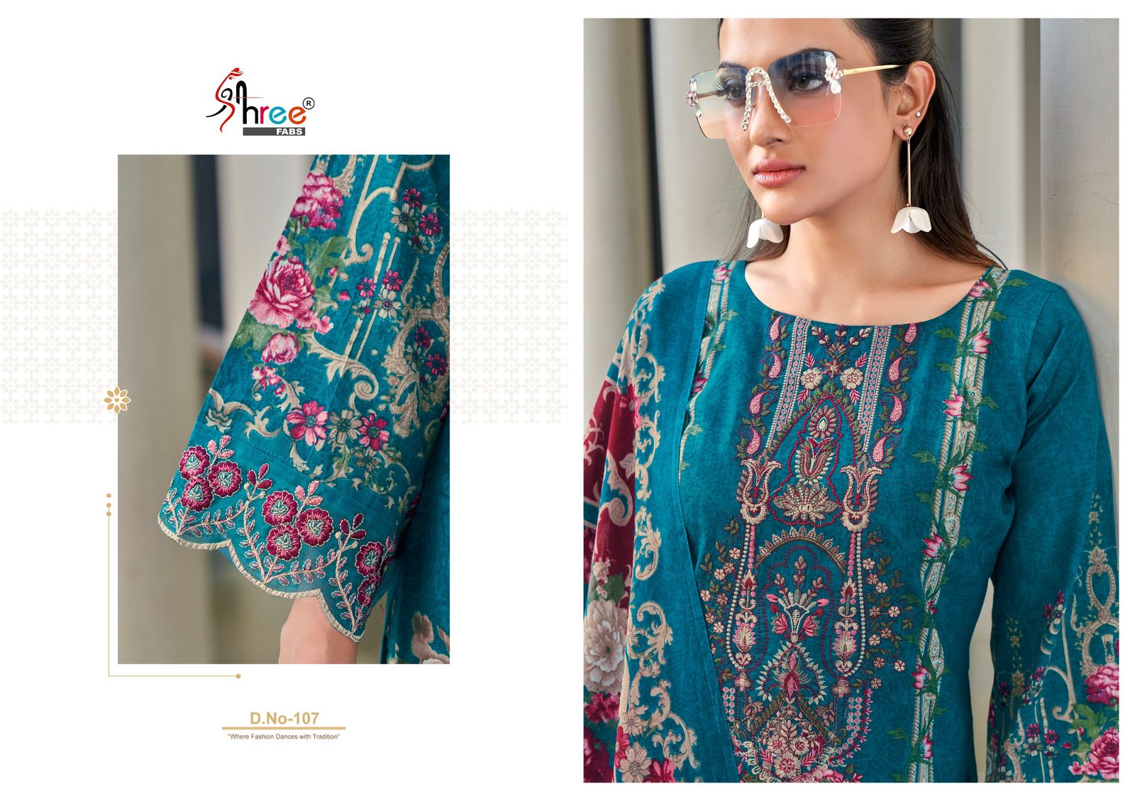 Blue Embroidered Kurti