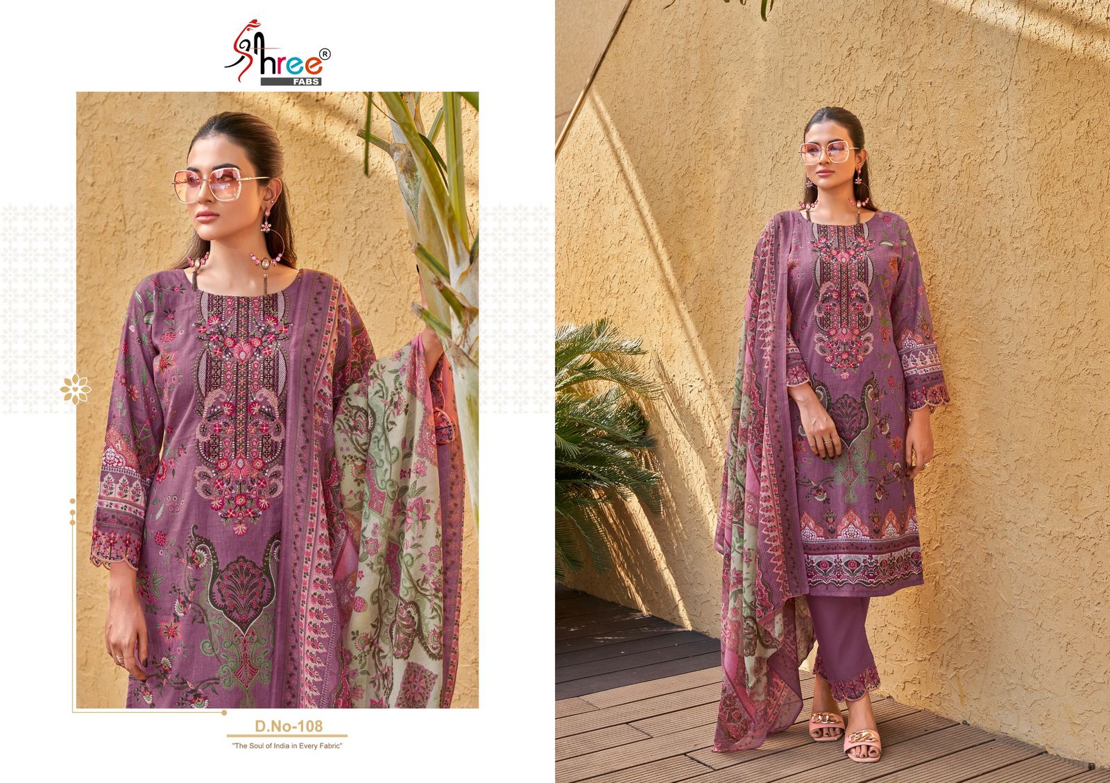Purple Embroidered Suit