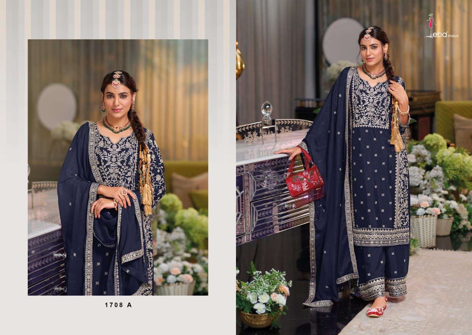 GULKAYRA Traditional Embroidered Suit Ready Made 