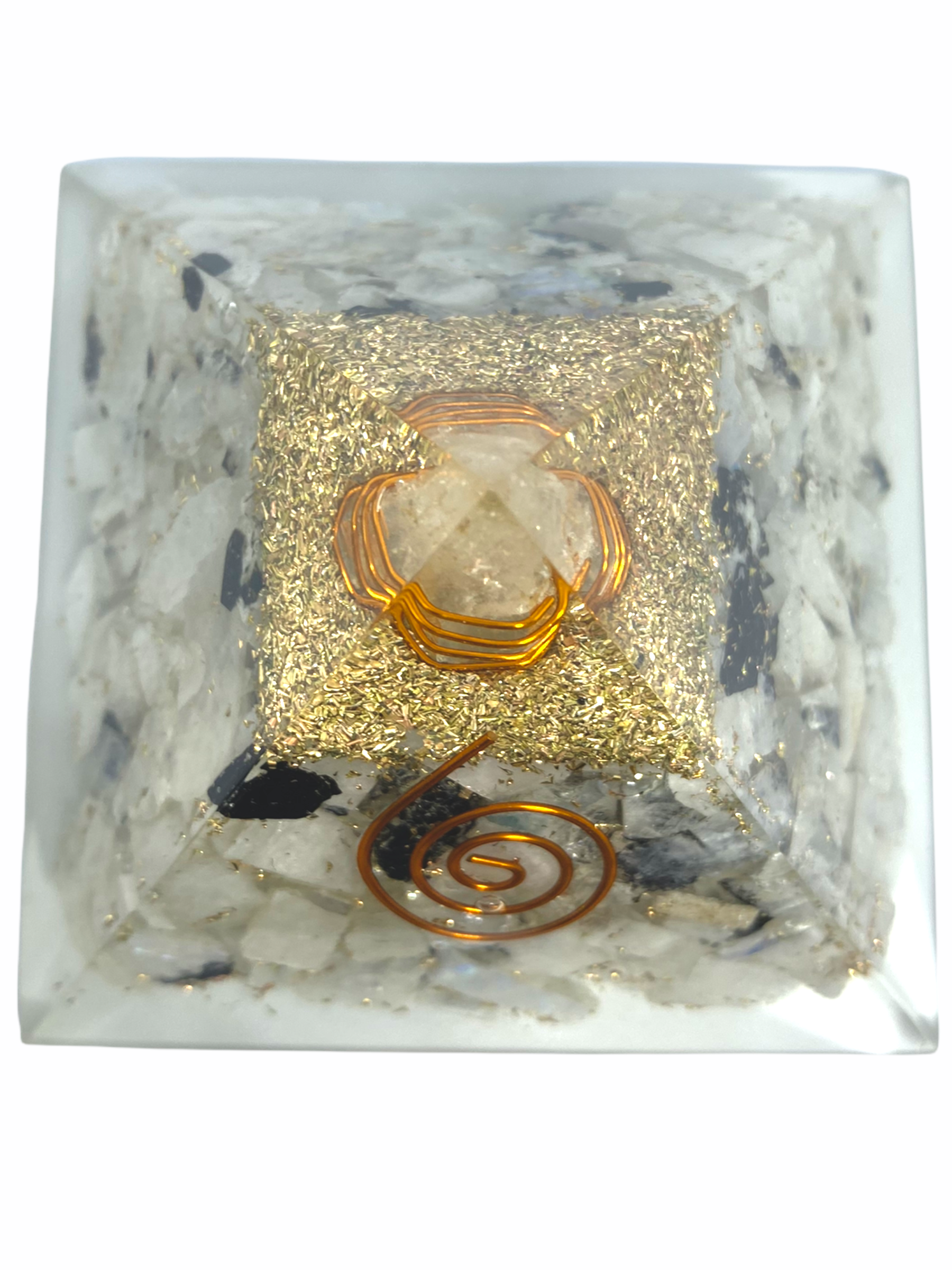 Spiritual Elementz Rainbow Orgone Pyramid(3'Inch) Stone for Healing From Limiting Negative Mind Control.
