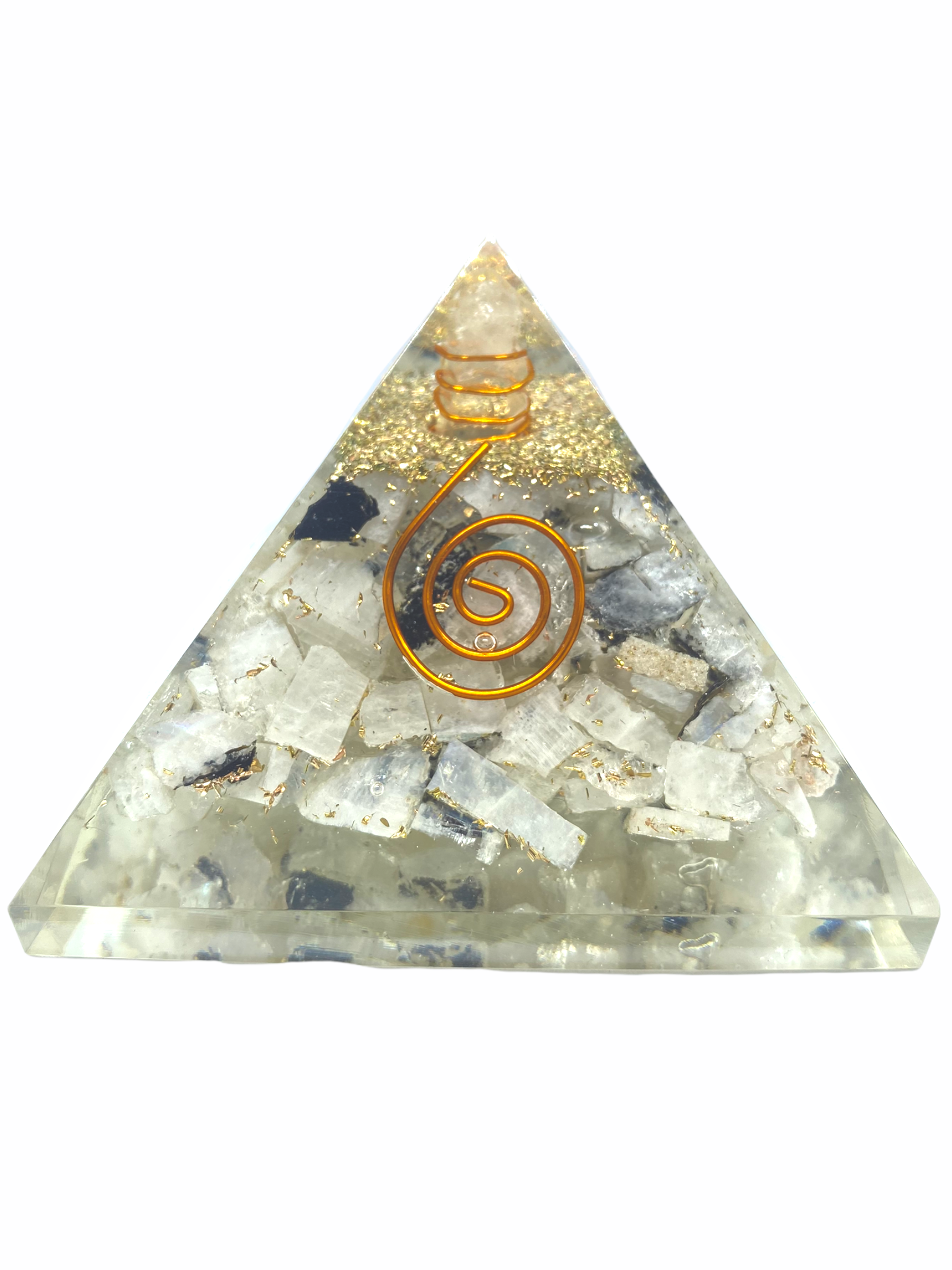 Spiritual Elementz Rainbow Orgone Pyramid(3'Inch) Stone for Healing From Limiting Negative Mind Control.