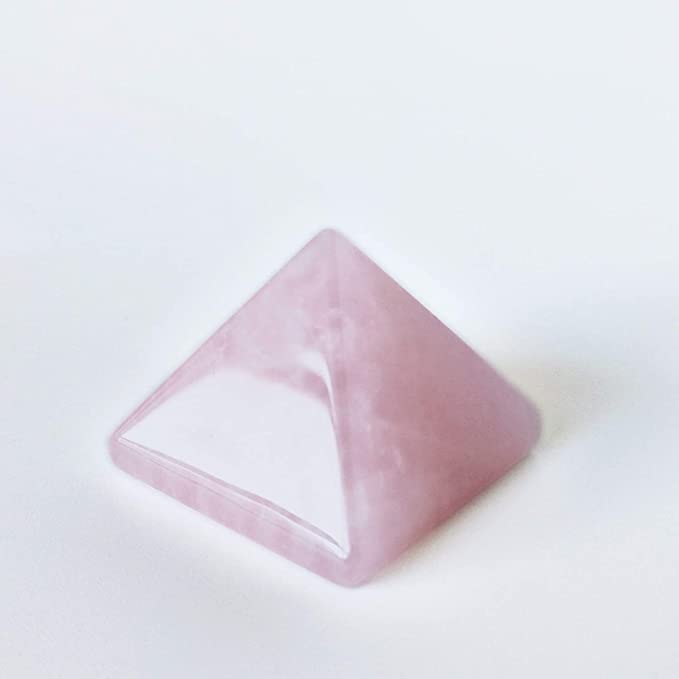 Spiritual Elementz Reiki Charged Chakra Healing Rose Quartz Pyramid(1' Inch).