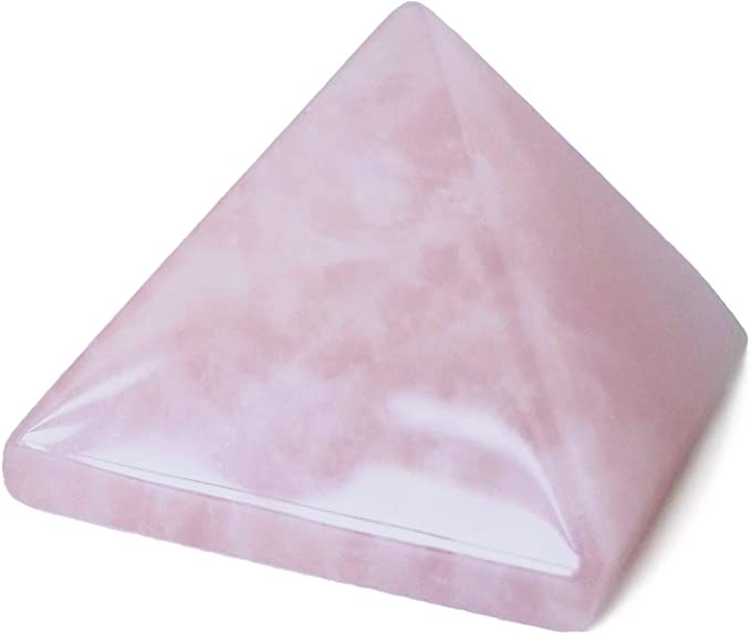 Spiritual Elementz Reiki Charged Chakra Healing Rose Quartz Pyramid(1' Inch).