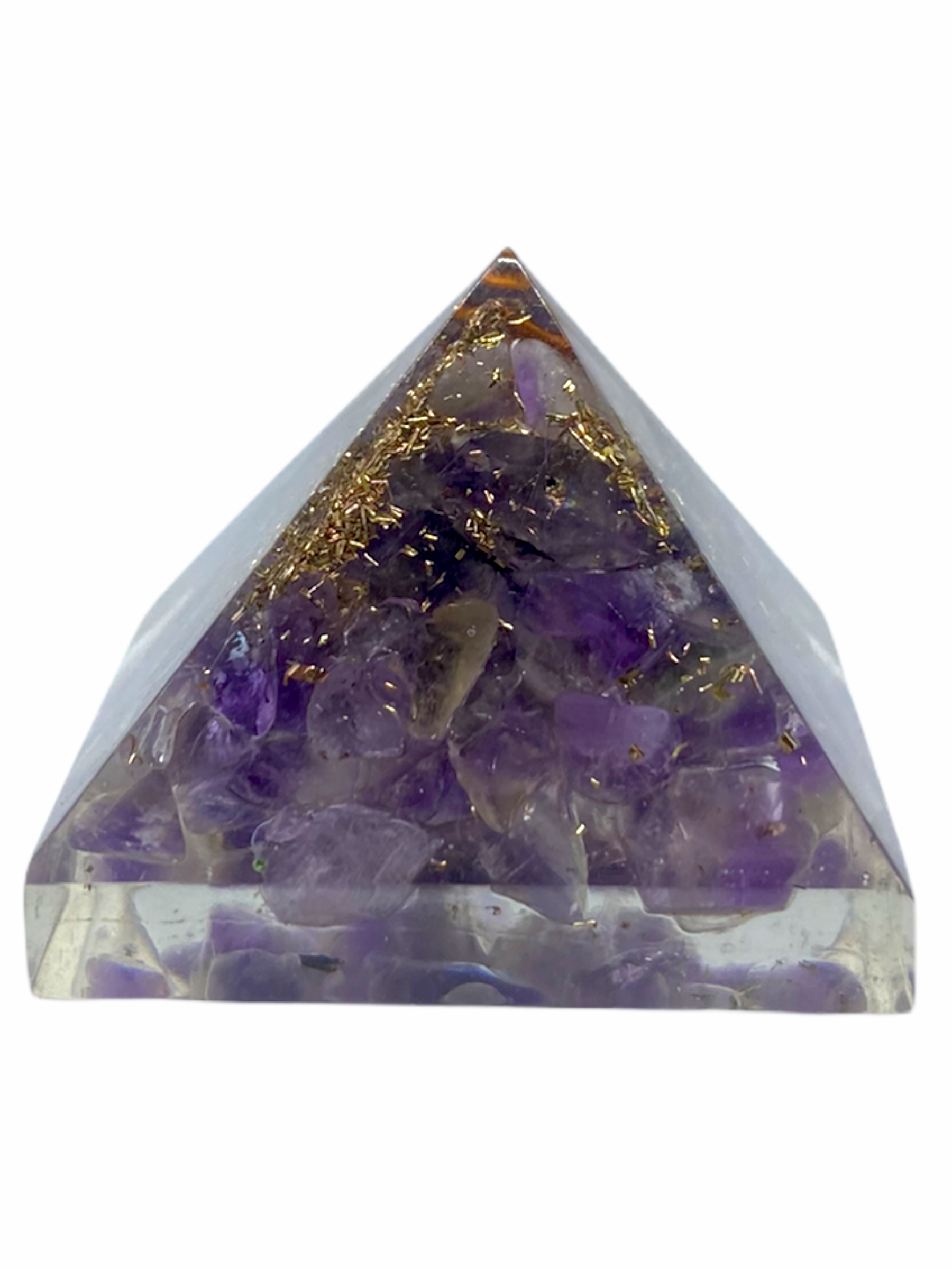 Spiritual Elementz Amethyst Orgone Pyramid (1'Inch) Stone of Spirituality & Peace of Mind