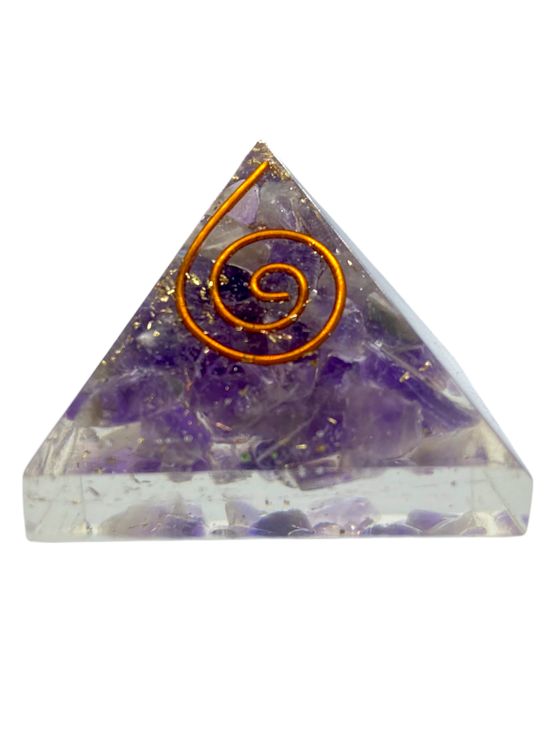 Spiritual Elementz Amethyst Orgone Pyramid (1'Inch) Stone of Spirituality & Peace of Mind