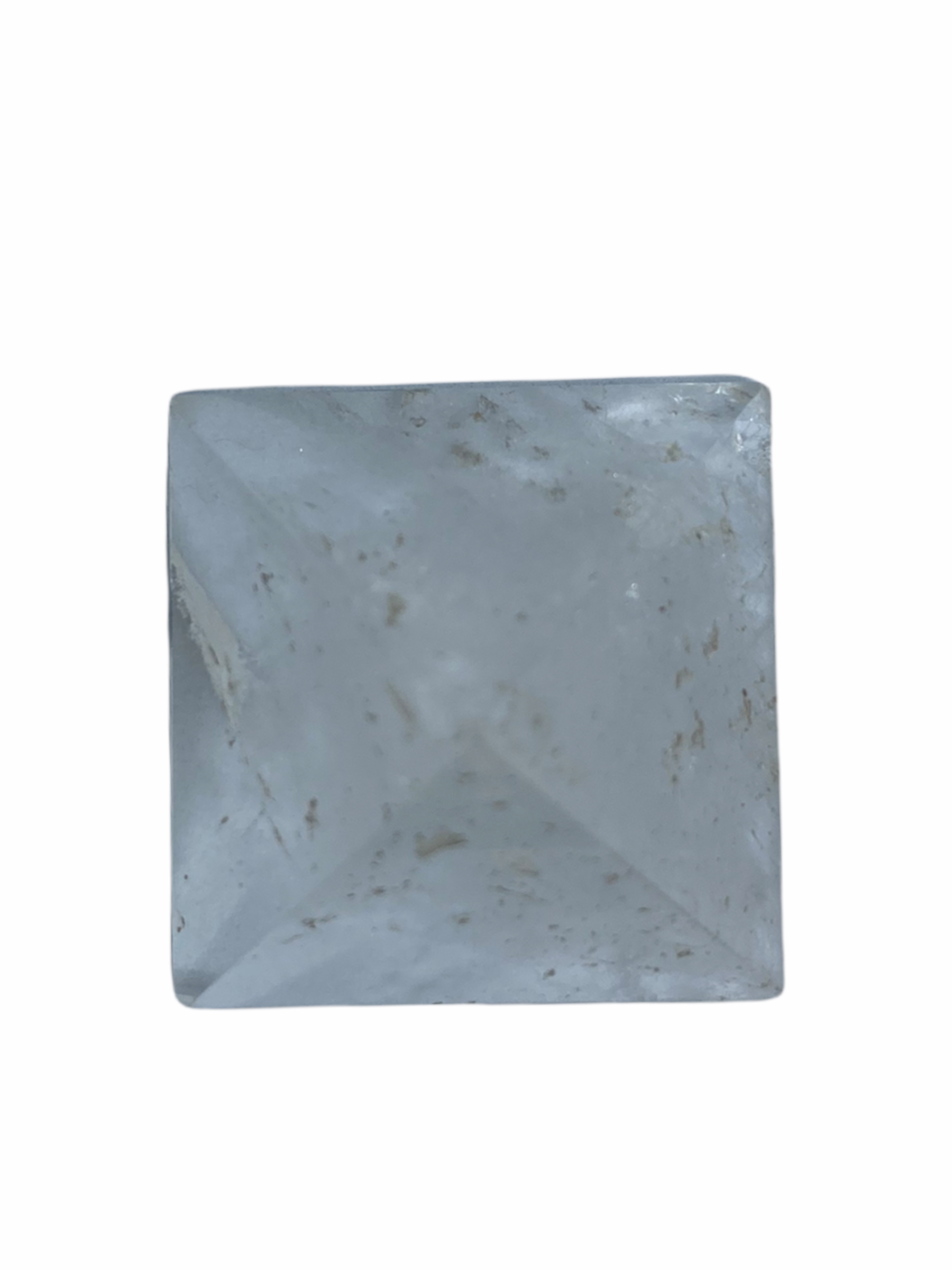 Spiritual Elementz White Crystal Pyramid (1'Inch) Stone of Purity and Positivity.