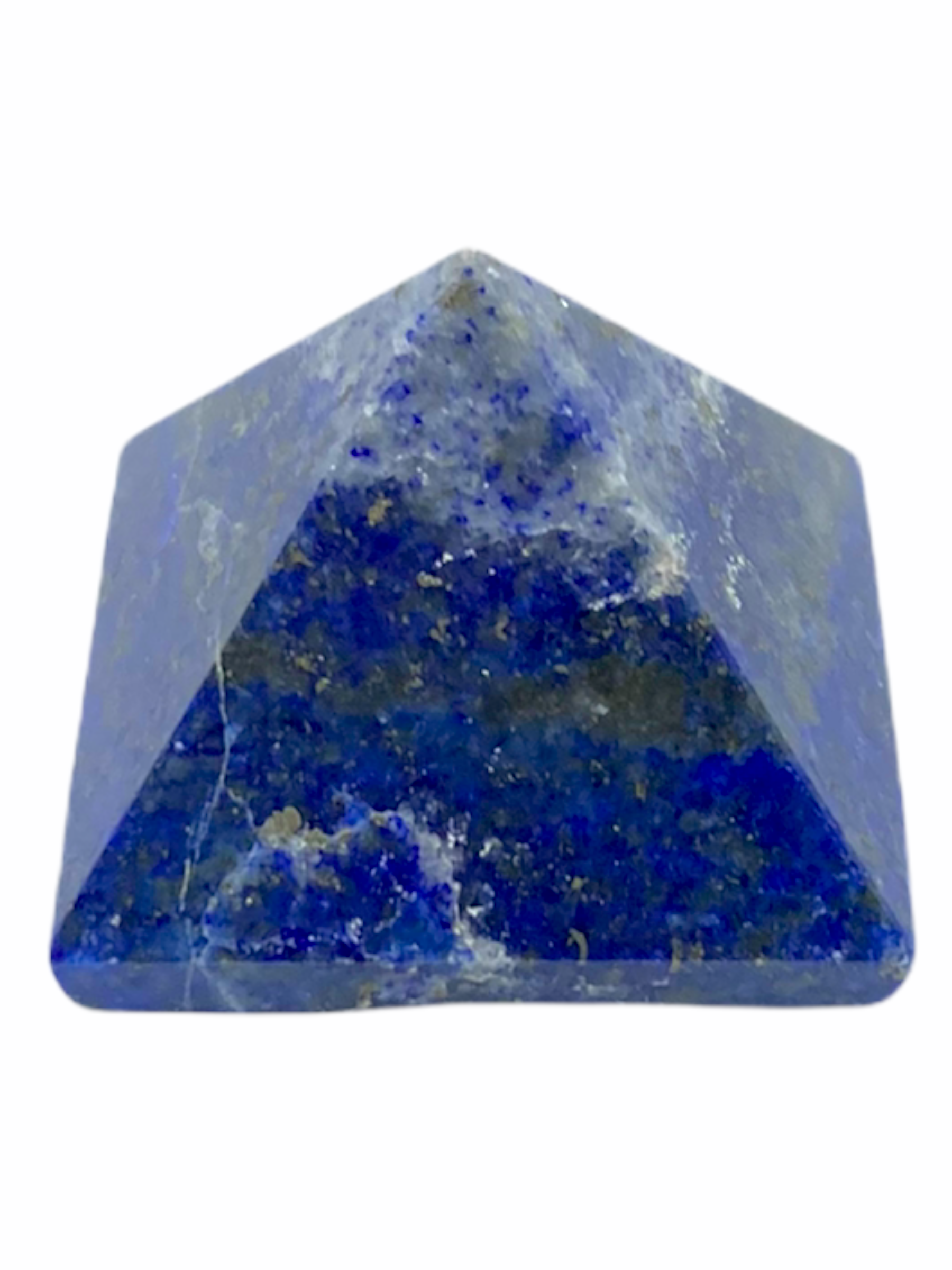 Spiritual Elementz Reiki Charged Chakra Healing Lapis Lazuli Pyramid (1'Inch) with Clear Gemstone Copper Metal (for Balancing & Soul Connection)