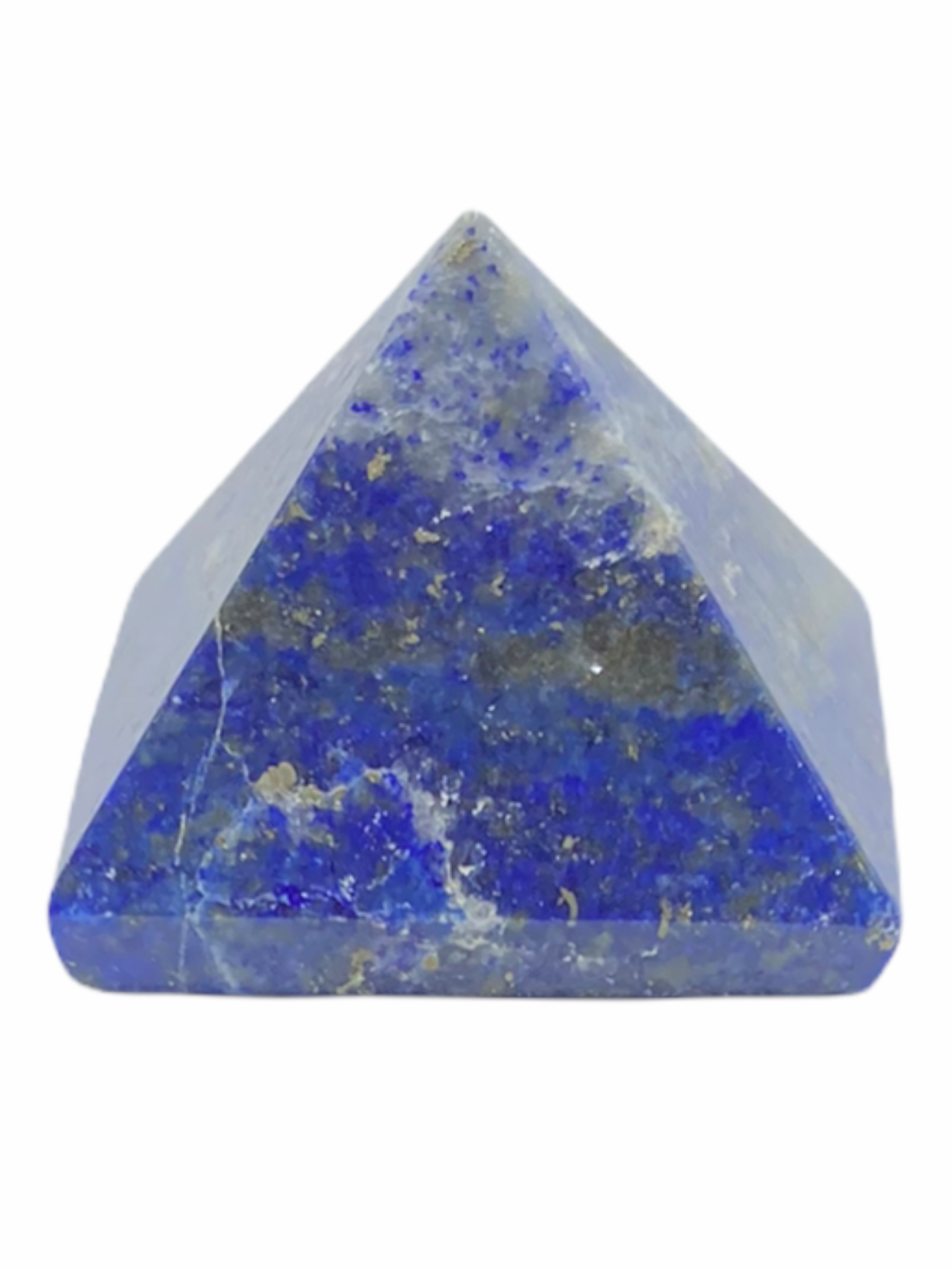 Spiritual Elementz Reiki Charged Chakra Healing Lapis Lazuli Pyramid (1'Inch) with Clear Gemstone Copper Metal (for Balancing & Soul Connection)