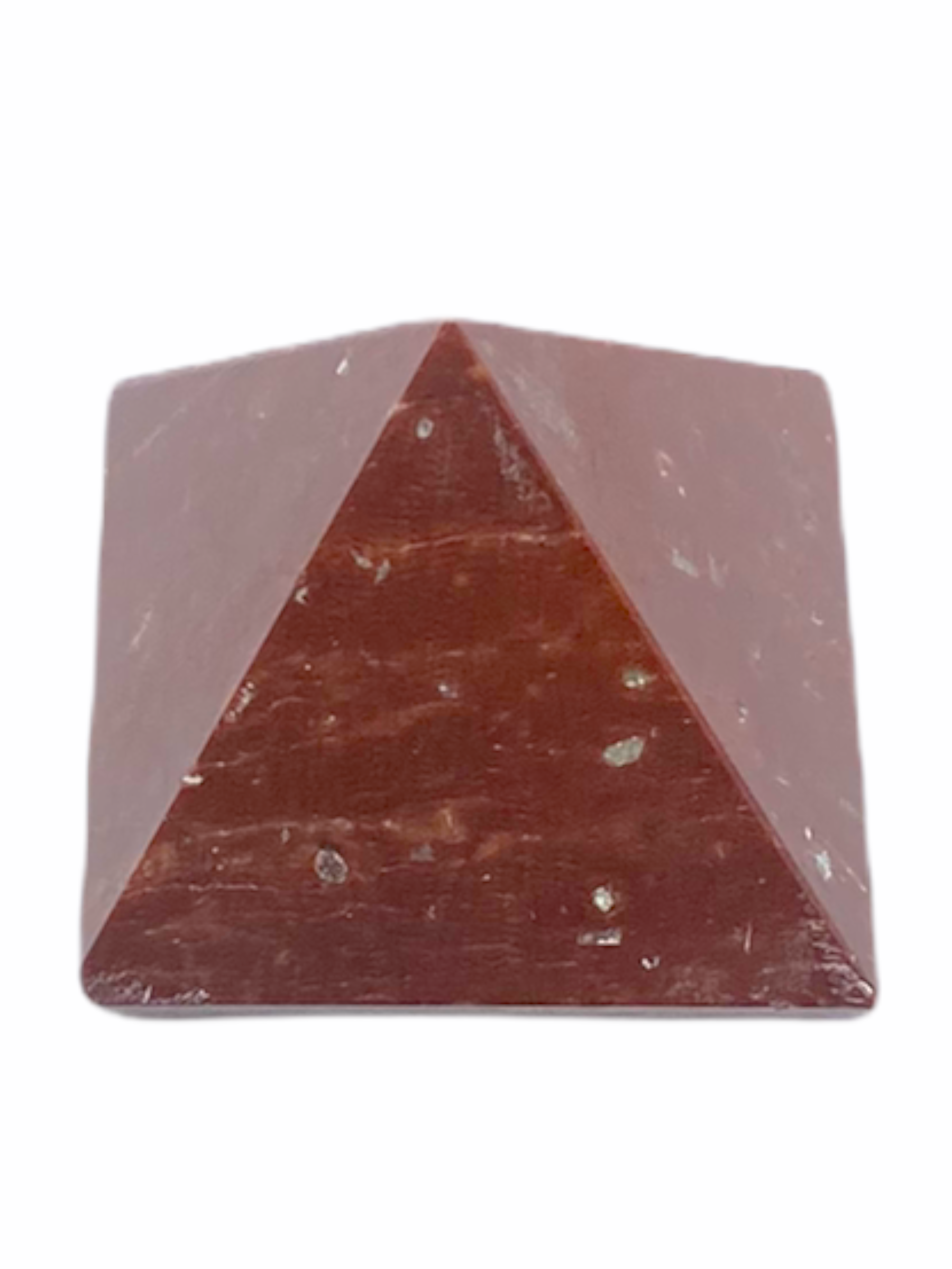 Spiritual Elementz Red Jasper Pyramid (1'Inch) Clear Crystal Gemstone(Stone Used for Removing Negativity).