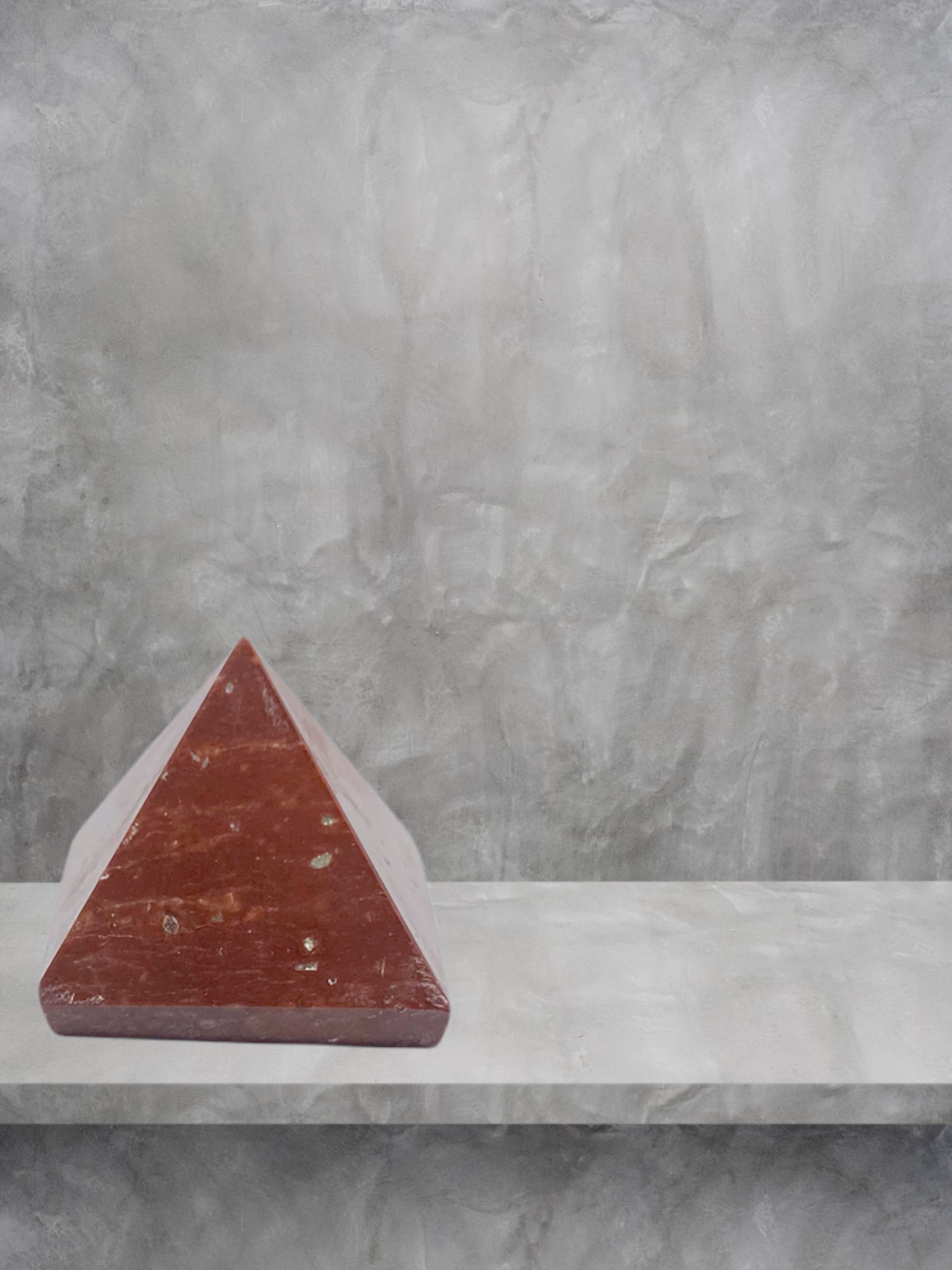 Spiritual Elementz Red Jasper Pyramid (1'Inch) Clear Crystal Gemstone(Stone Used for Removing Negativity).