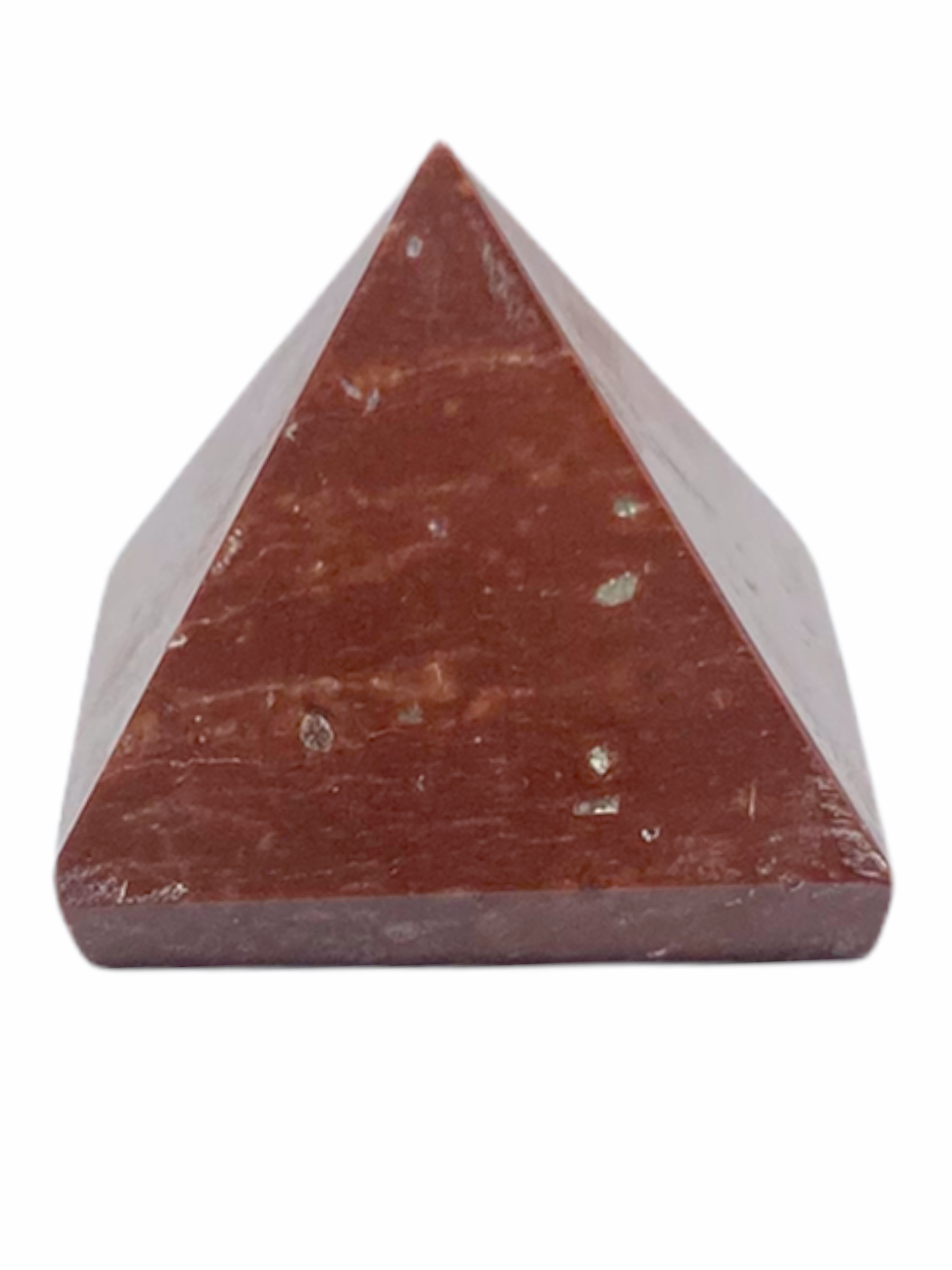 Spiritual Elementz Red Jasper Pyramid (1'Inch) Clear Crystal Gemstone(Stone Used for Removing Negativity).