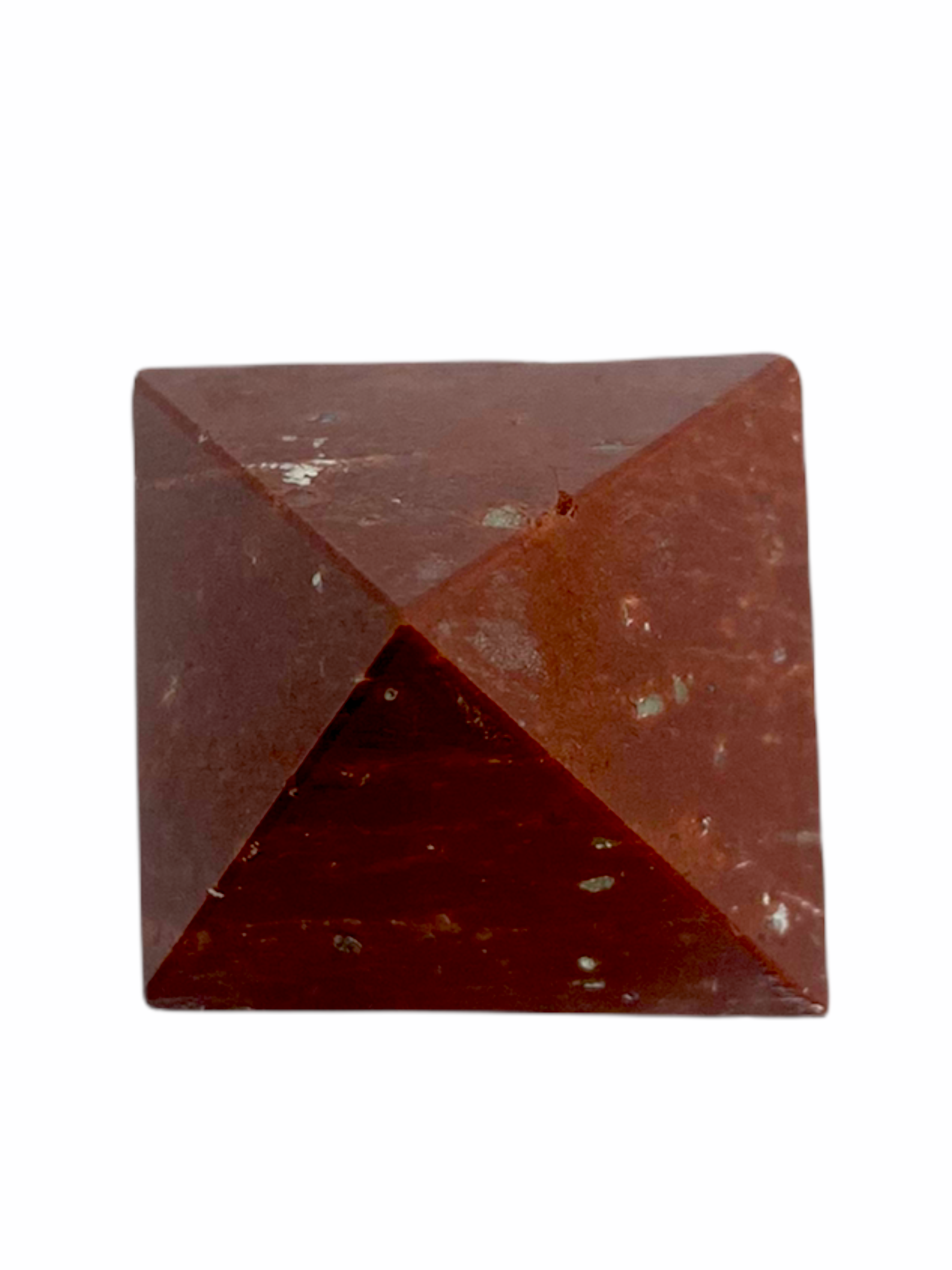 Spiritual Elementz Red Jasper Pyramid (1'Inch) Clear Crystal Gemstone(Stone Used for Removing Negativity).