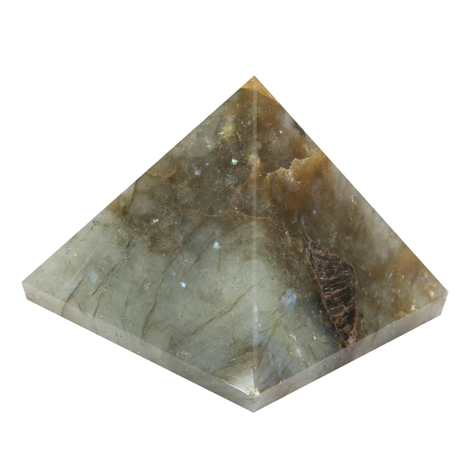 Spiritual Elementz Grey Pyramid (1'Inch) Stone of Protection & Positivity