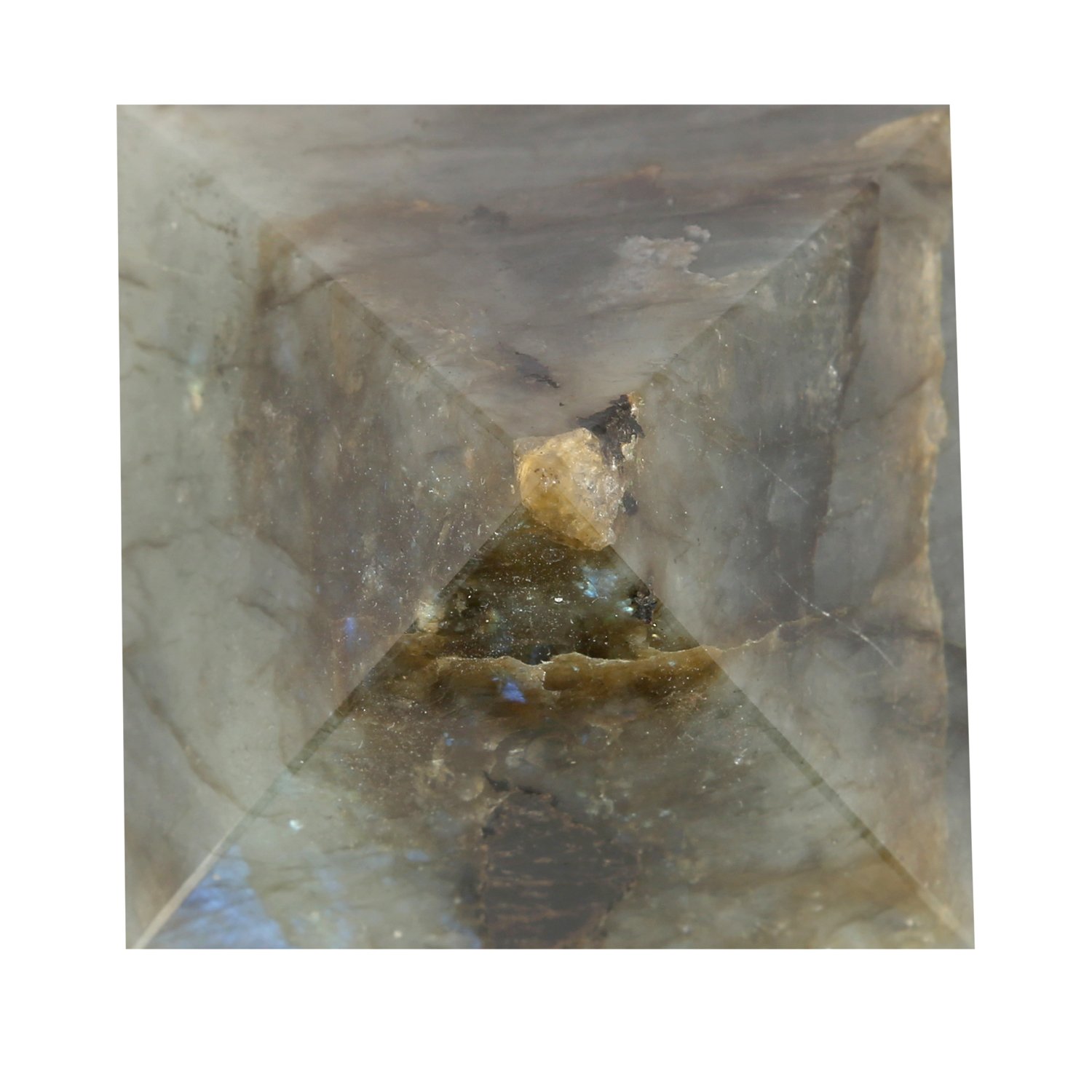 Spiritual Elementz Grey Pyramid (1'Inch) Stone of Protection & Positivity