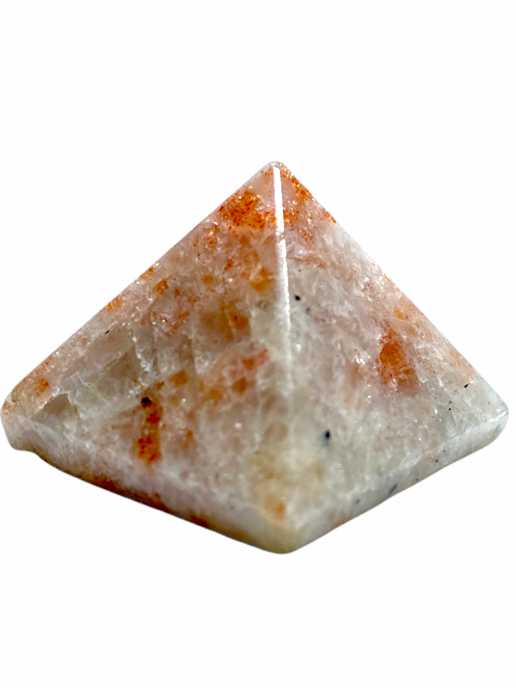 Spiritual Elementz Sunstone Pyramid (1'Inch) Stone of Enthusiasm & Happiness.