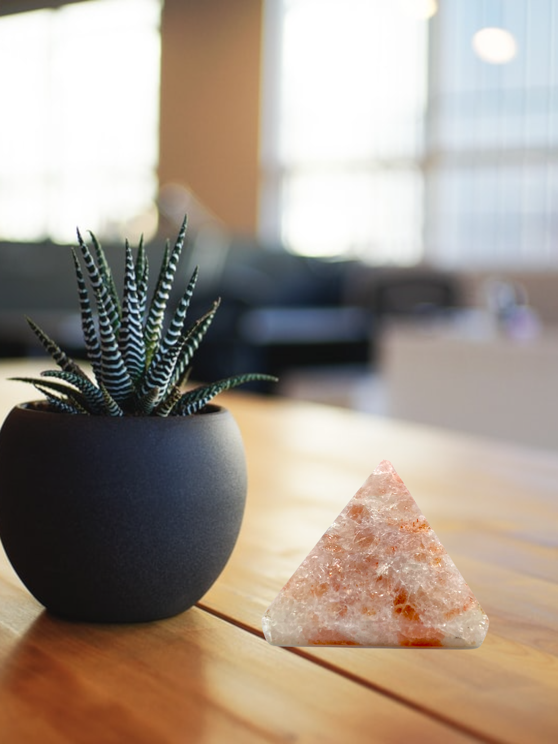 Spiritual Elementz Sunstone Pyramid (1'Inch) Stone of Enthusiasm & Happiness.