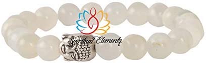Spiritual Elementz Moonstone Stretch Bracelet (7-8 mm) (21-24 Beads) Stone of balance.