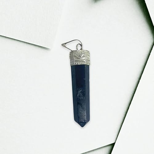Spiritual Elementz Reiki Energized Gift Natural Crystal Black Obsidian Gemstone Chakra Charm Pointed Pendant Unisex For Healing