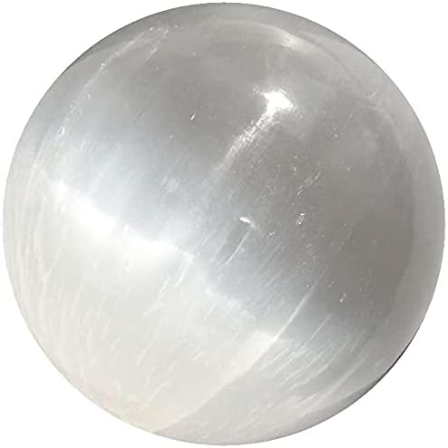 Spiritual Elementz Reiki Healing Selenite Crystals Gemstone Sphere Ball (40-50mm).