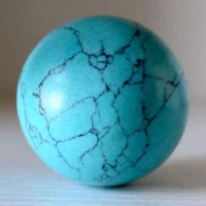 Spiritual Elementz Reiki Healing Turquoise Gemstone Sphere Ball (40-50mm).