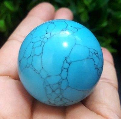 Spiritual Elementz Reiki Healing Turquoise Gemstone Sphere Ball (40-50mm).