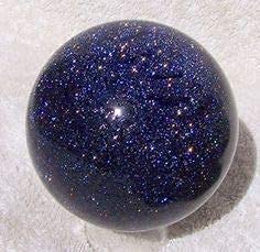 Spiritual Elementz Reiki Healing Blue Goldstone Gemstone Sphere Ball (30-40mm)