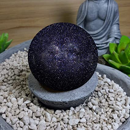 Spiritual Elementz Reiki Healing Blue Goldstone Gemstone Sphere Ball (30-40mm)
