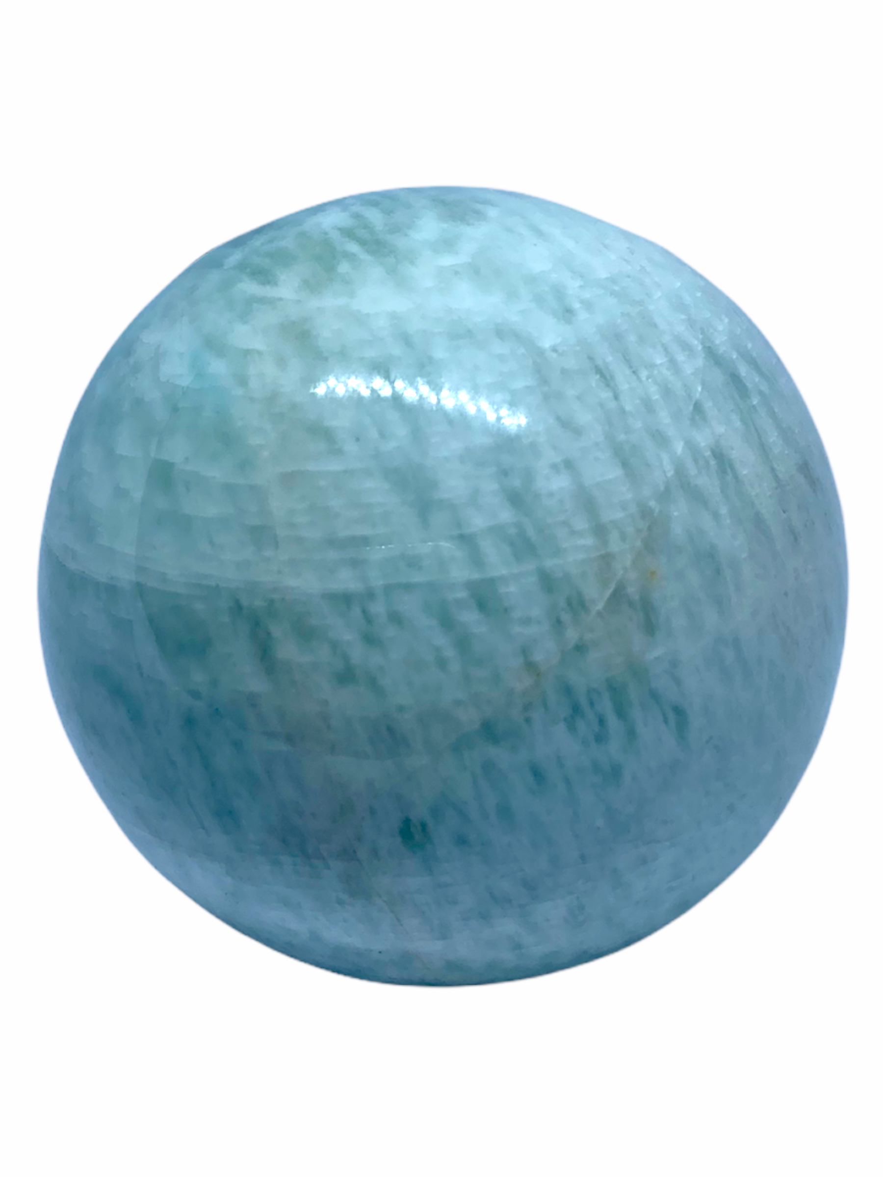 Spiritual Elementz Amazonite Sphere Gemstone Ball for Reiki and Home Decor, Crystals and Healing Stones,(40-50mm) Stone of Calming The Brain