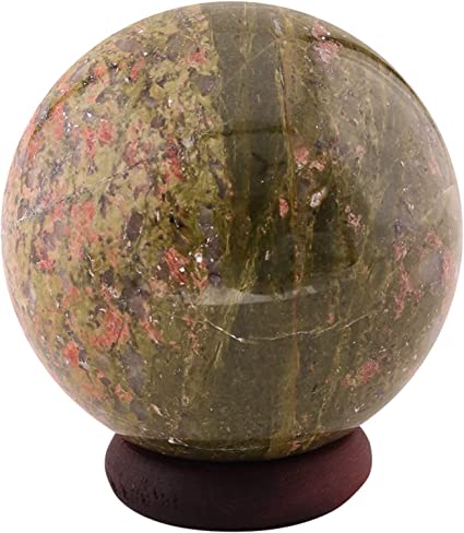 Spiritual Elementz Unakite Sphere Gemstone Ball for Reiki and Home Decor, Crystals and Healing Stones,(40-50mm) Stone of Eliminate Bad Habits