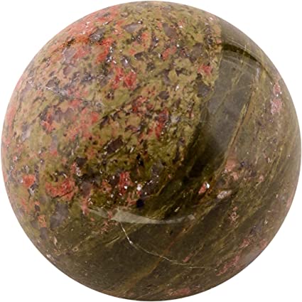 Spiritual Elementz Unakite Sphere Gemstone Ball for Reiki and Home Decor, Crystals and Healing Stones,(40-50mm) Stone of Eliminate Bad Habits