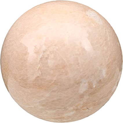 Spiritual Elementz Natural Peach Moonstone Sphere Ball Gemstone for Reiki and Home Decor, Crystals and Healing Stones,(40-50mm) Stone of Emotional Health