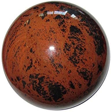 Spiritual Elementz Natural Mahogany Obsidian Sphere Ball Gemstone for Reiki and Home Decor, Crystals and Healing Stones,(40-50mm) Stone for Focus