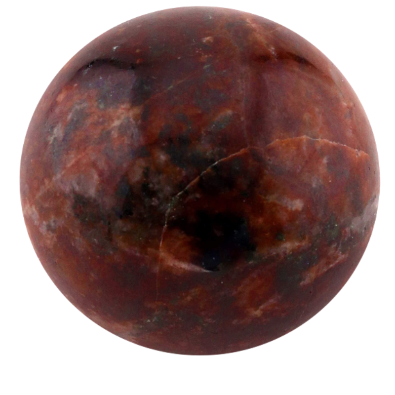 Spiritual Elementz Natural (Garnet) Crystal Sphere and Gemstone Ball for Reiki, Home Decor, Crystals and Healing Stones