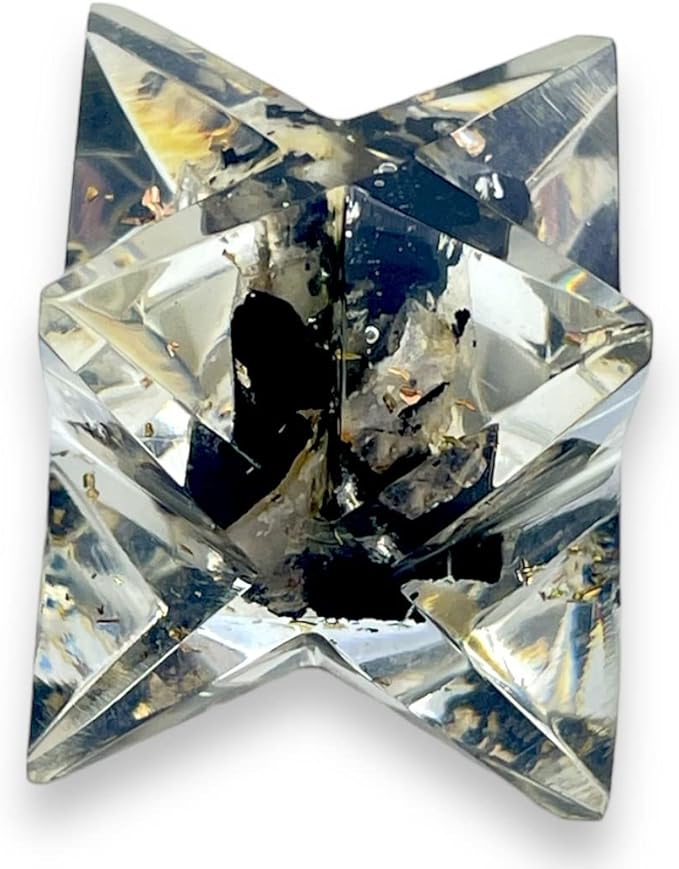 Spiritual Elementz Merkaba Star for Healing Reiki Spiritual Divine Therapy Energy, Pocket Stone Eight-Pointed Stars 1"(25mm) (Black Tourmaline)