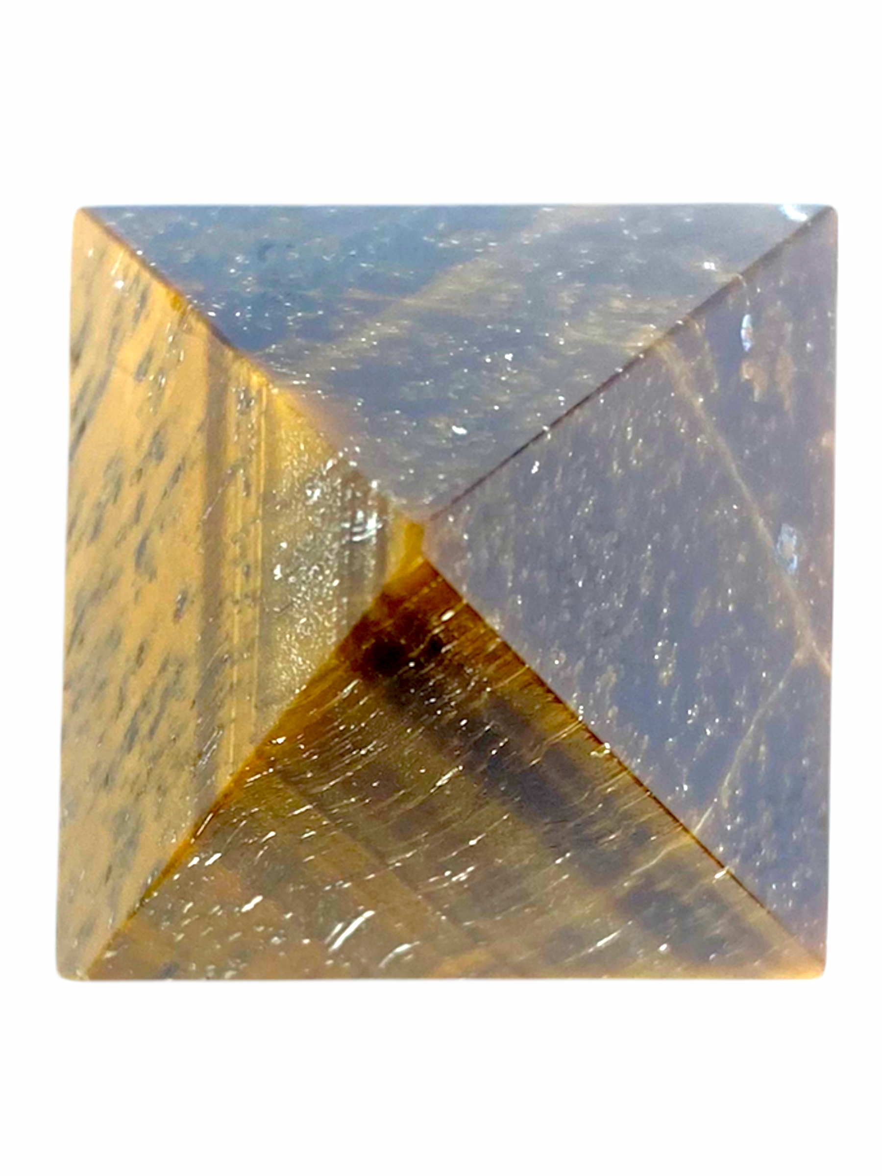 Spiritual Elementz Tiger Eye Pyramid (1'Inch) Stone of Protection & Harmony