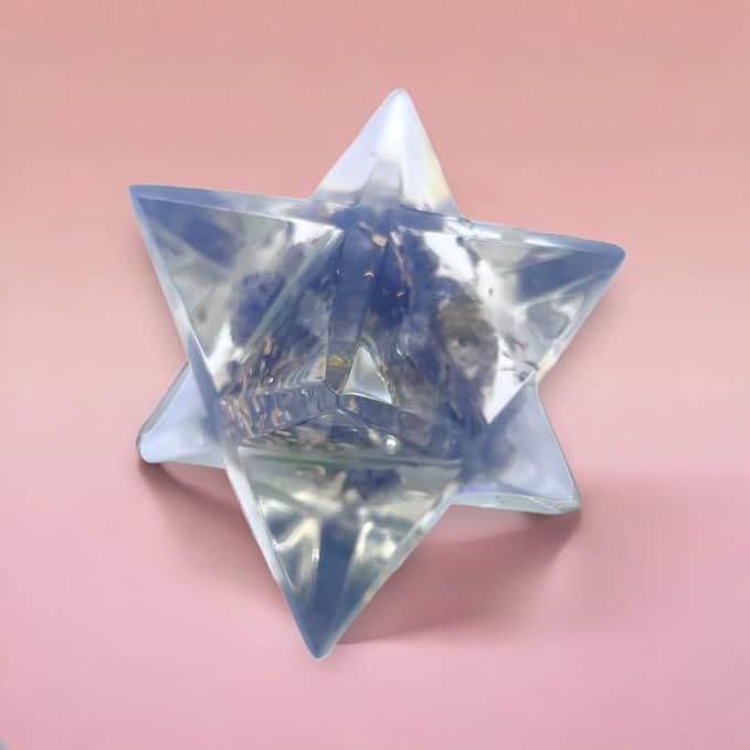 Spiritual Elementz Merkaba Star for Healing Reiki Spiritual Divine Therapy Energy, Pocket Stone Eight-Pointed Stars 1"(25mm) (Sodalite)