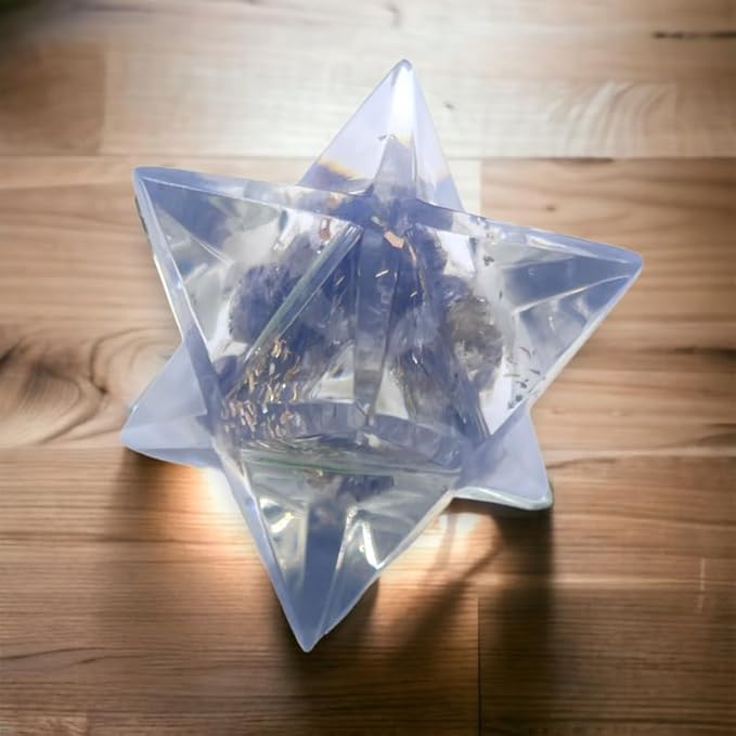 Spiritual Elementz Merkaba Star for Healing Reiki Spiritual Divine Therapy Energy, Pocket Stone Eight-Pointed Stars 1"(25mm) (Sodalite)