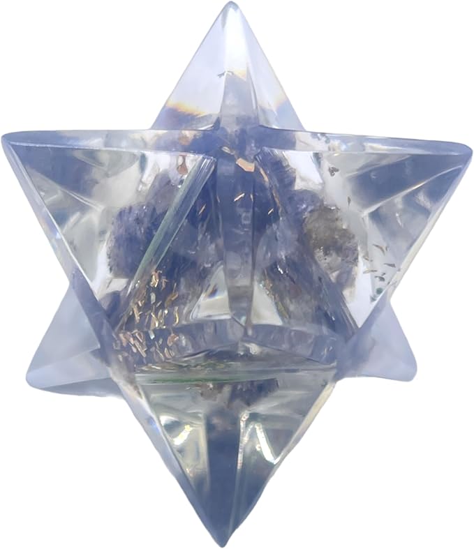Spiritual Elementz Merkaba Star for Healing Reiki Spiritual Divine Therapy Energy, Pocket Stone Eight-Pointed Stars 1"(25mm) (Sodalite)