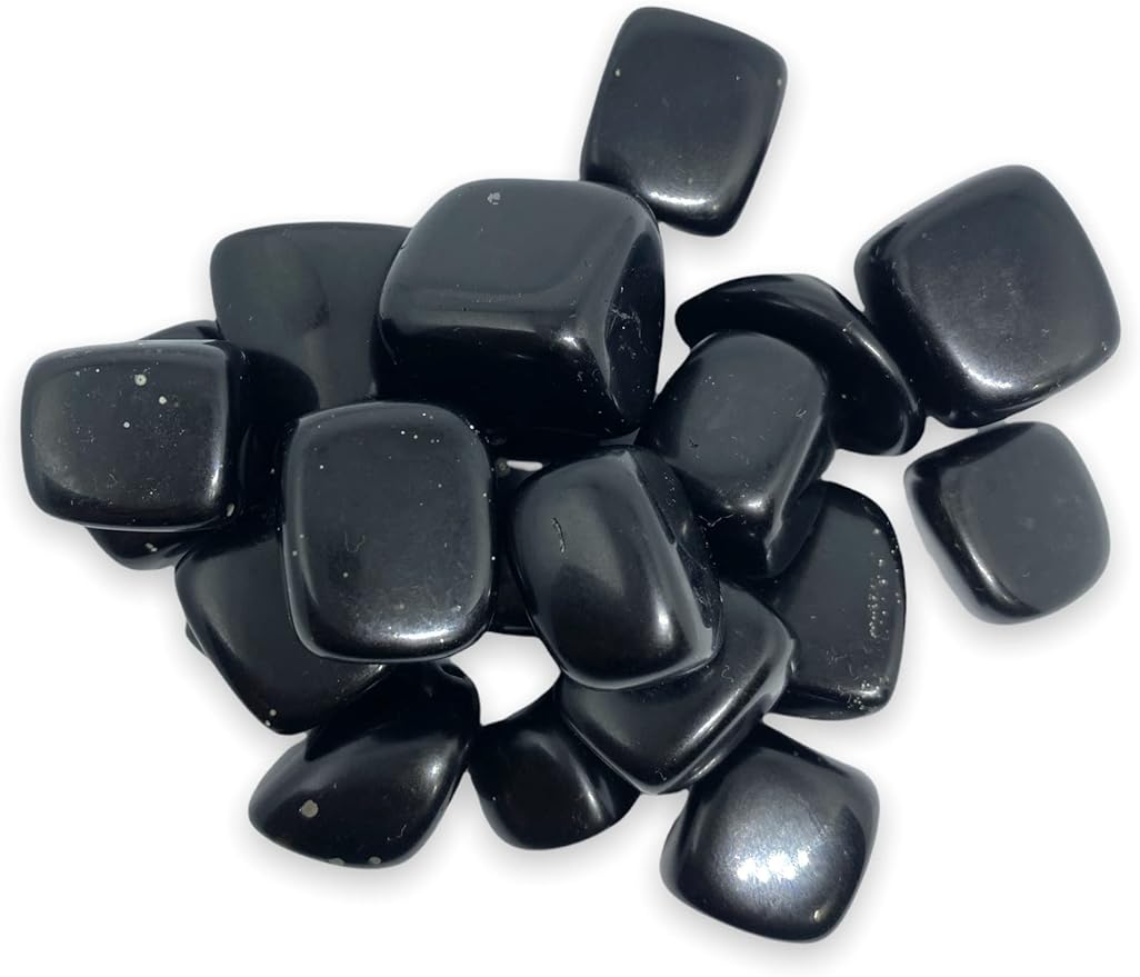 Spiritual Elementz Black Obsidian Tumbled Stones for Healing Crystals and Gemstones (200-220 Grams Approx.), Natural Tumble Stone, Used as Crystal Therapy, Meditation, Reiki, or as Thumb Stones