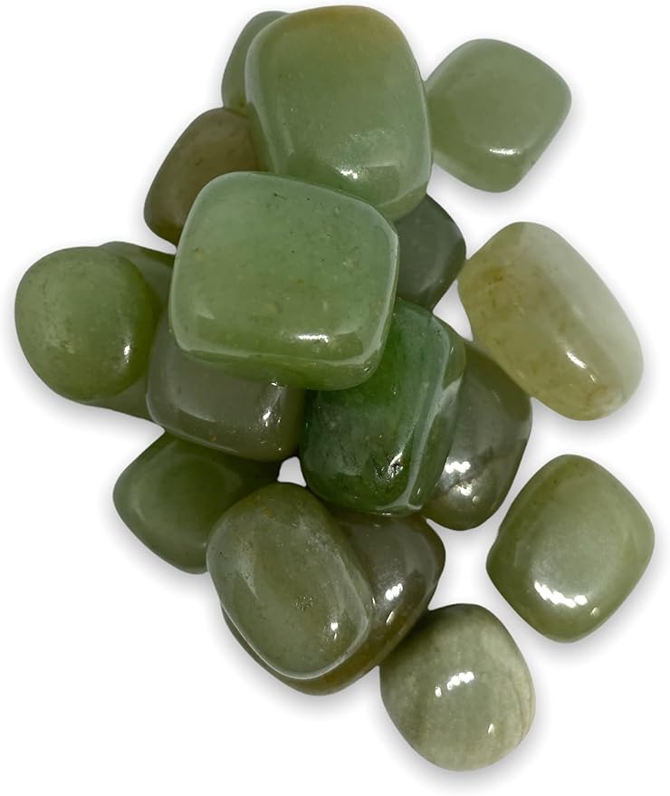 Spiritual Elementz Green Aventurine Tumbled Stones for Healing Crystals and Gemstones (200-220 Grams Approx.), Natural Tumble Stone, Used as Crystal Therapy, Meditation, Reiki, or as Thumb Stones