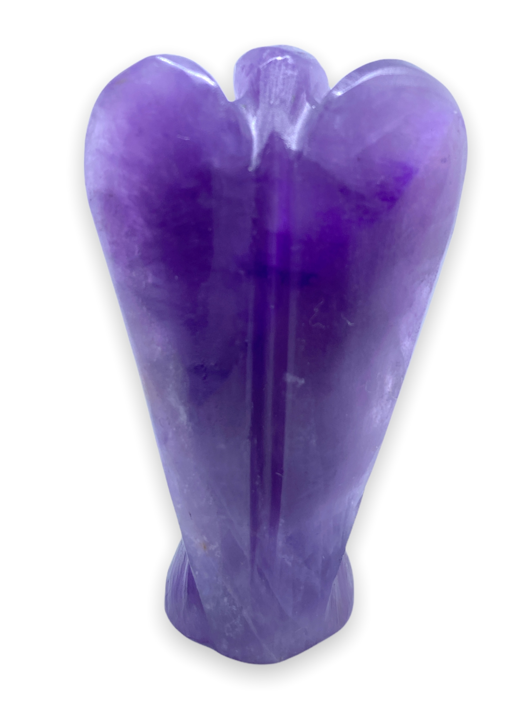 Spiritual Elementz Amethyst Guardian Healing Carved Angel (Height-5.5 cm) Gemstone Stone Figurine Gift.