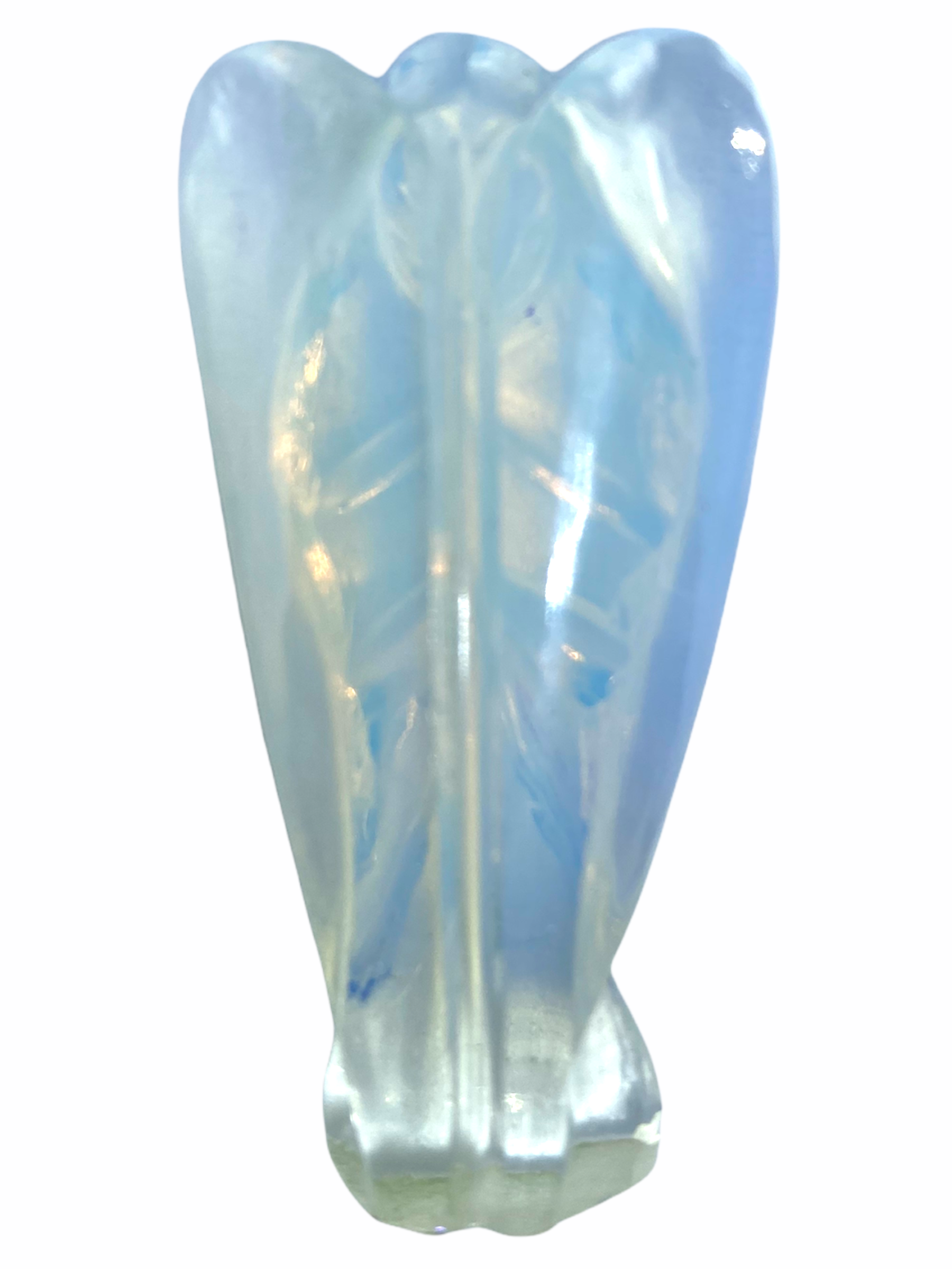Spiritual Elementz Opal Guardian Healing Carved Angel (Height- 5.5 cm) Gemstone Stone Figurine Gift