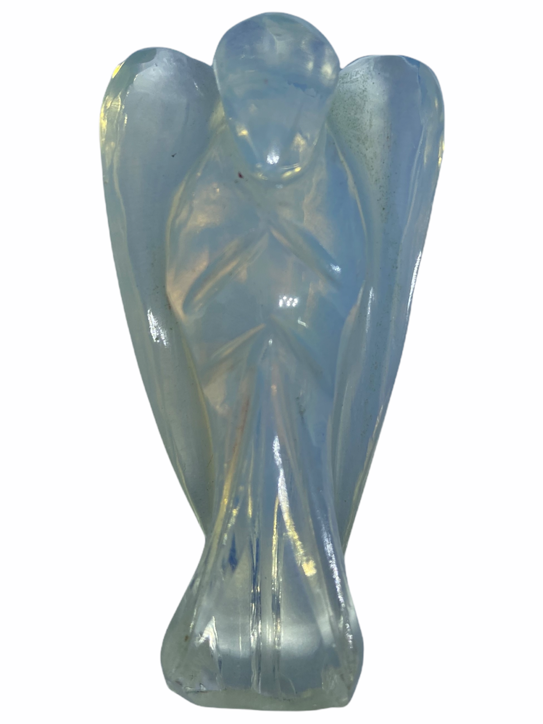 Spiritual Elementz Opal Guardian Healing Carved Angel (Height- 5.5 cm) Gemstone Stone Figurine Gift