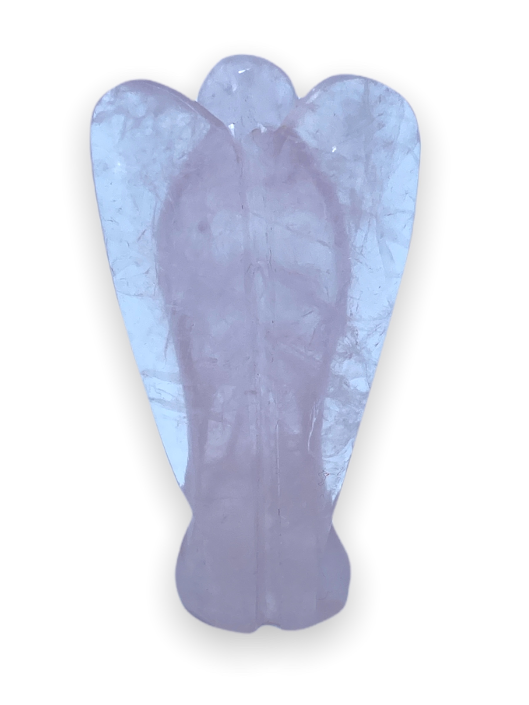 Spiritual Elementz Rose Quartz Guardian Healing Carved Angel (Height- 5.5 cm) Gemstone Stone Figurine Gift.