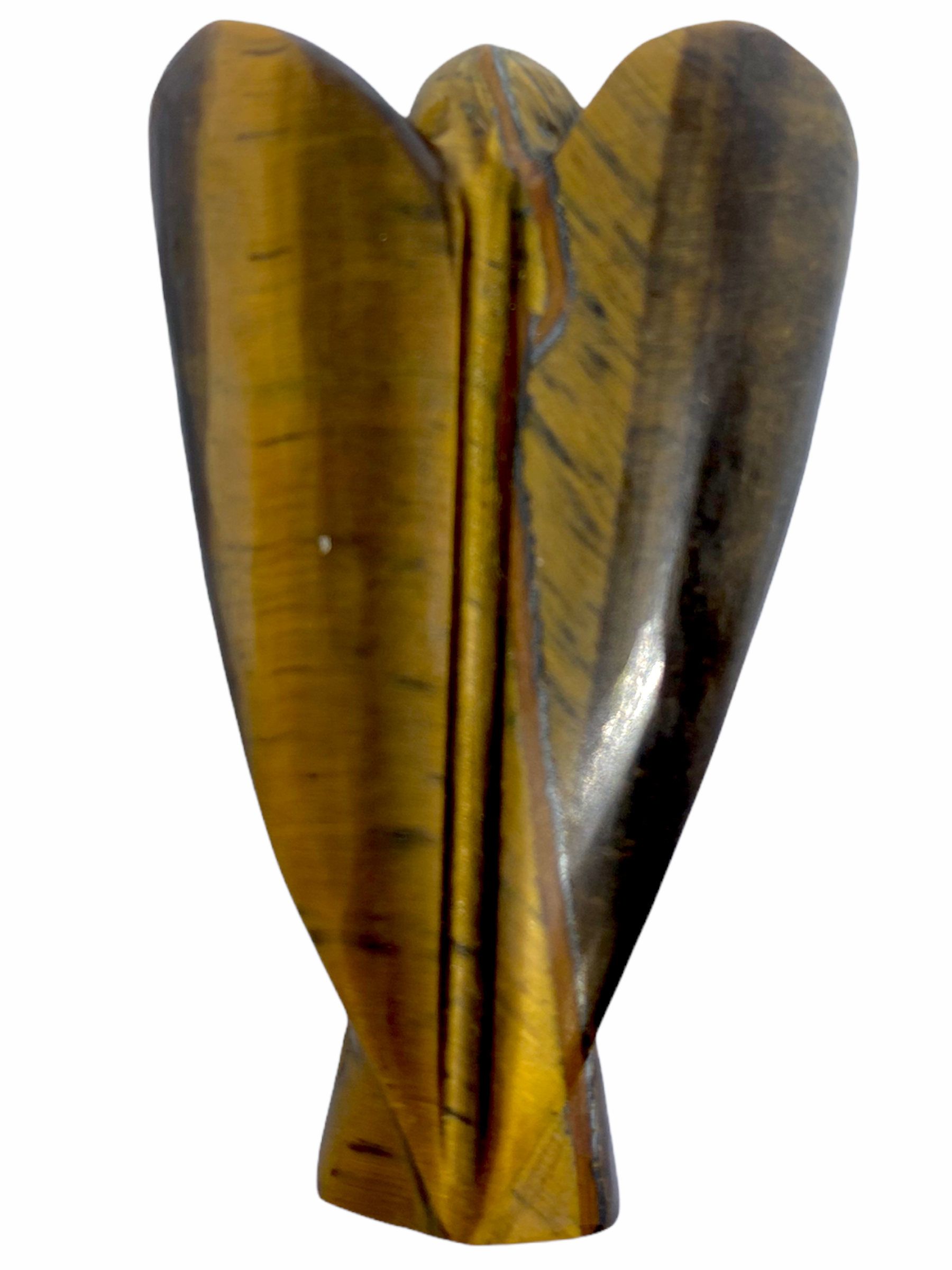 Spiritual Elementz Tiger Eye Guardian Healing Carved Angel (2 Inch) Gemstone Stone Figurine Gift.
